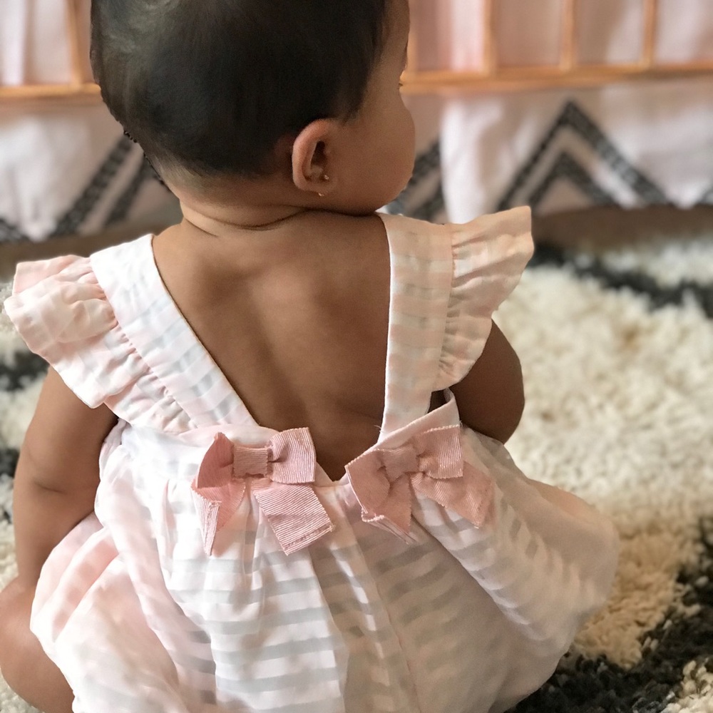 Baby girls one piece w/ hat